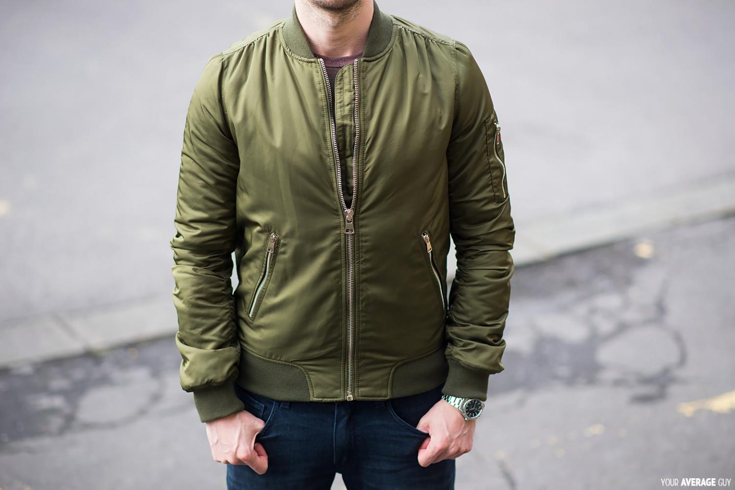 Topshop Tall MA1 Bomber Jacket For Men - Your Average Guy