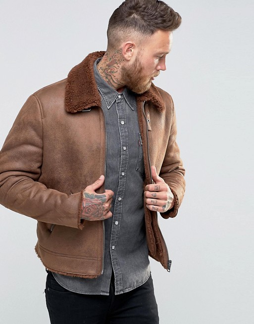 asos-faux-shearling-jacket-in-brown
