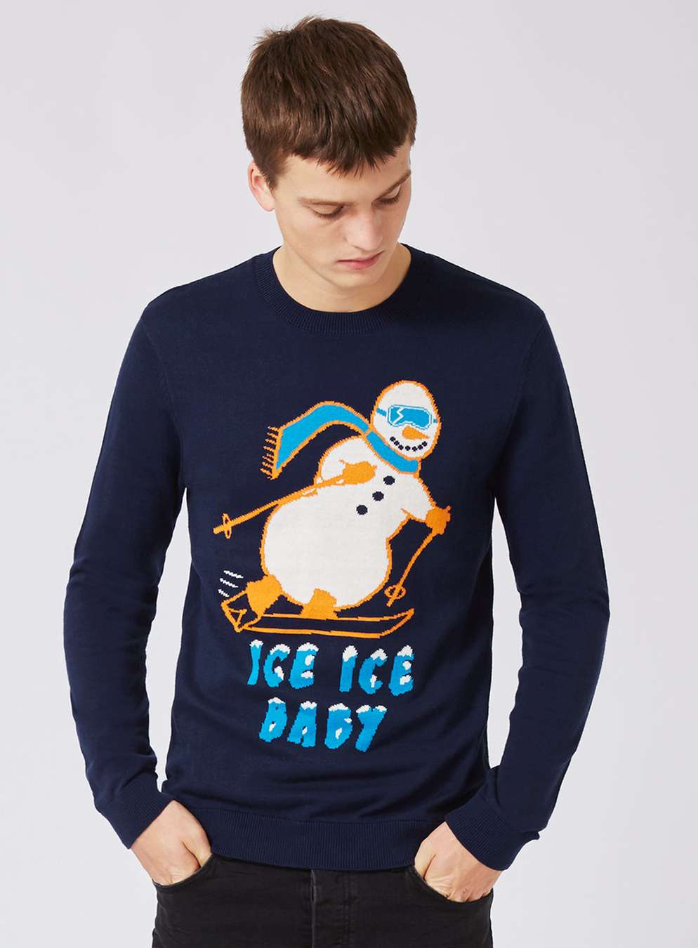 topman-navy-skiing-snowman-christmas-jumper