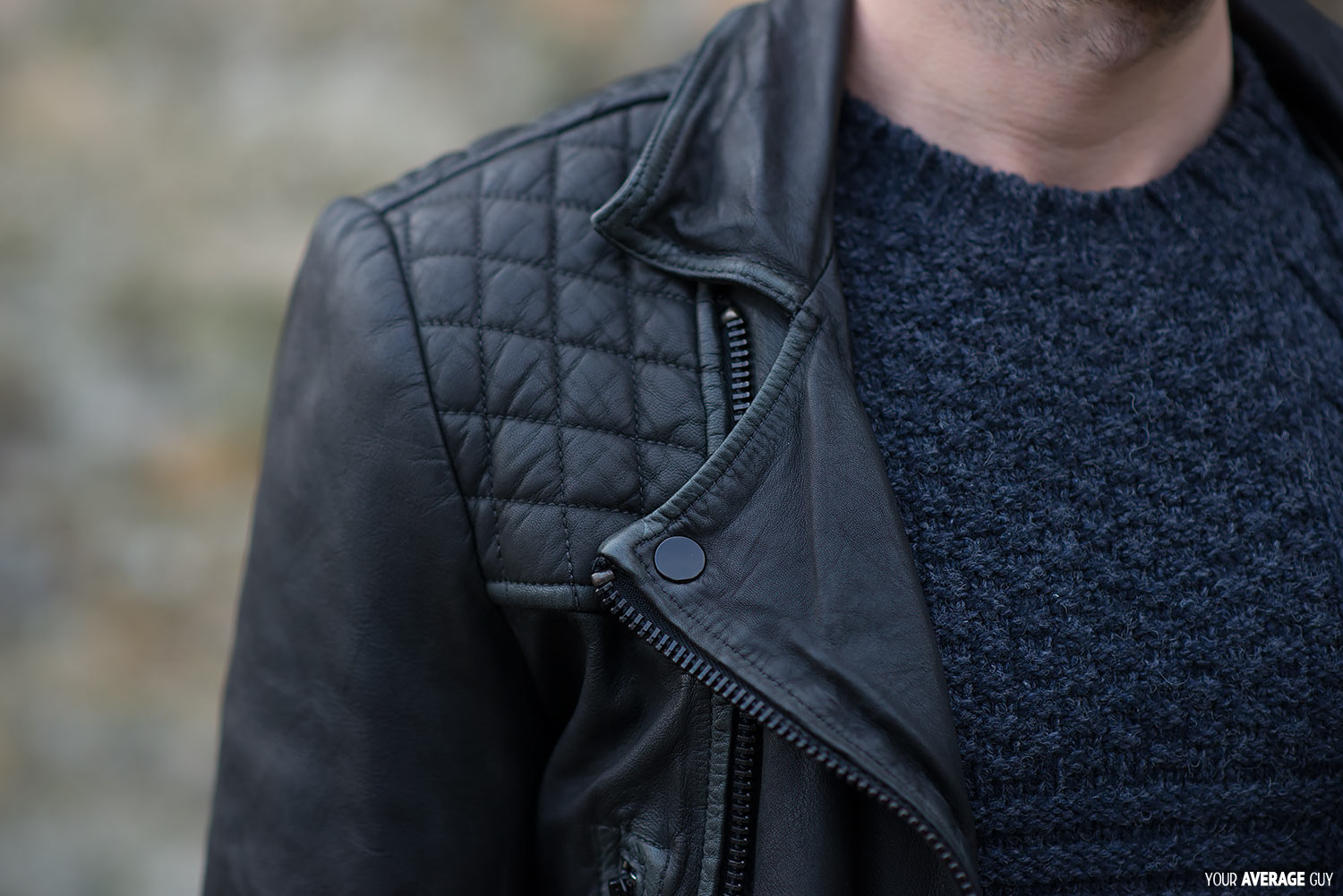 AllSaints Billie Leather Biker Jacket, Black/Black Studs at John Lewis &  Partners