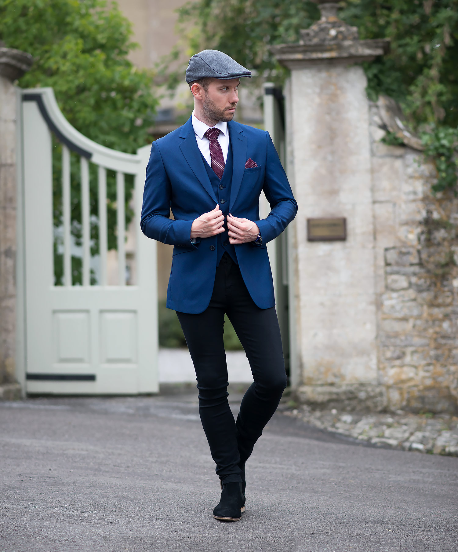 Blue Suit With Black Skinny Jeans | Your Average