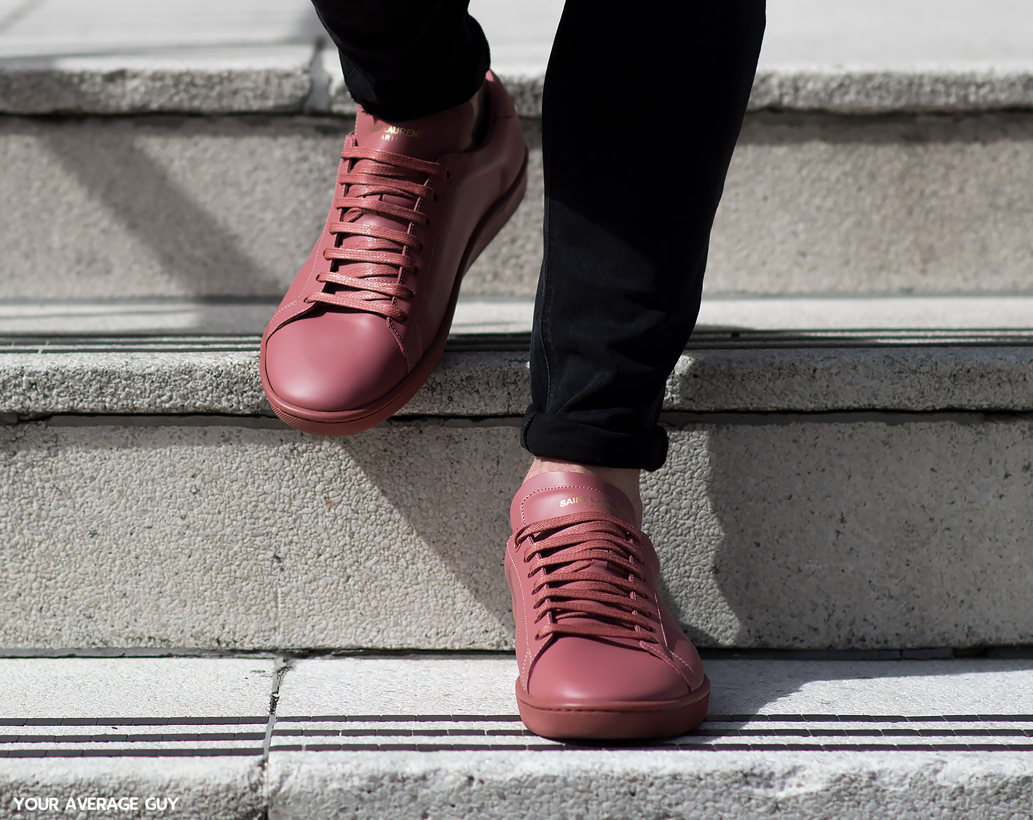 Saint Laurent Dusty Rose Court Classic Sneakers Review | Your Average Guy