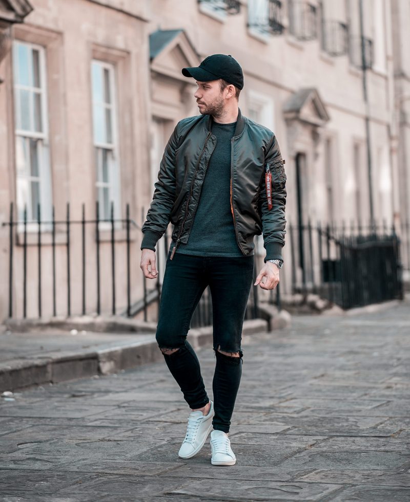Alpha Industries Replica Grey Bomber Jacket Outfit - Your Average Guy