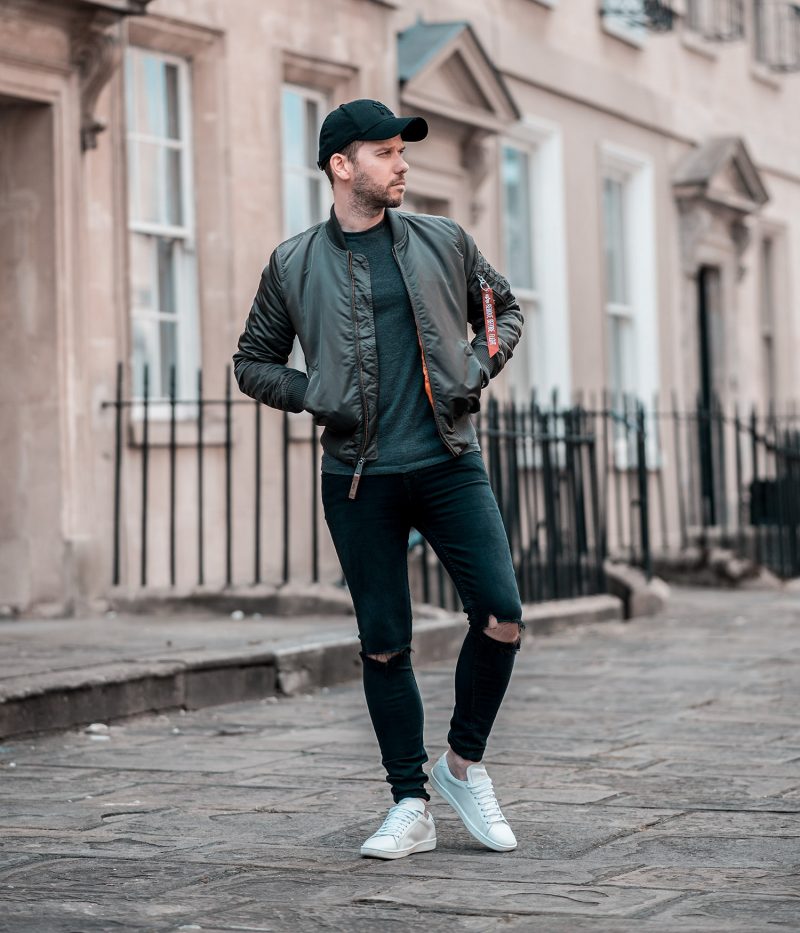 Alpha Industries Replica Grey Bomber Jacket Outfit | Your Average Guy