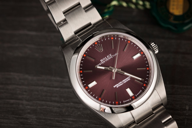 Rolex Oyster Perpetual Red Grape Watch 