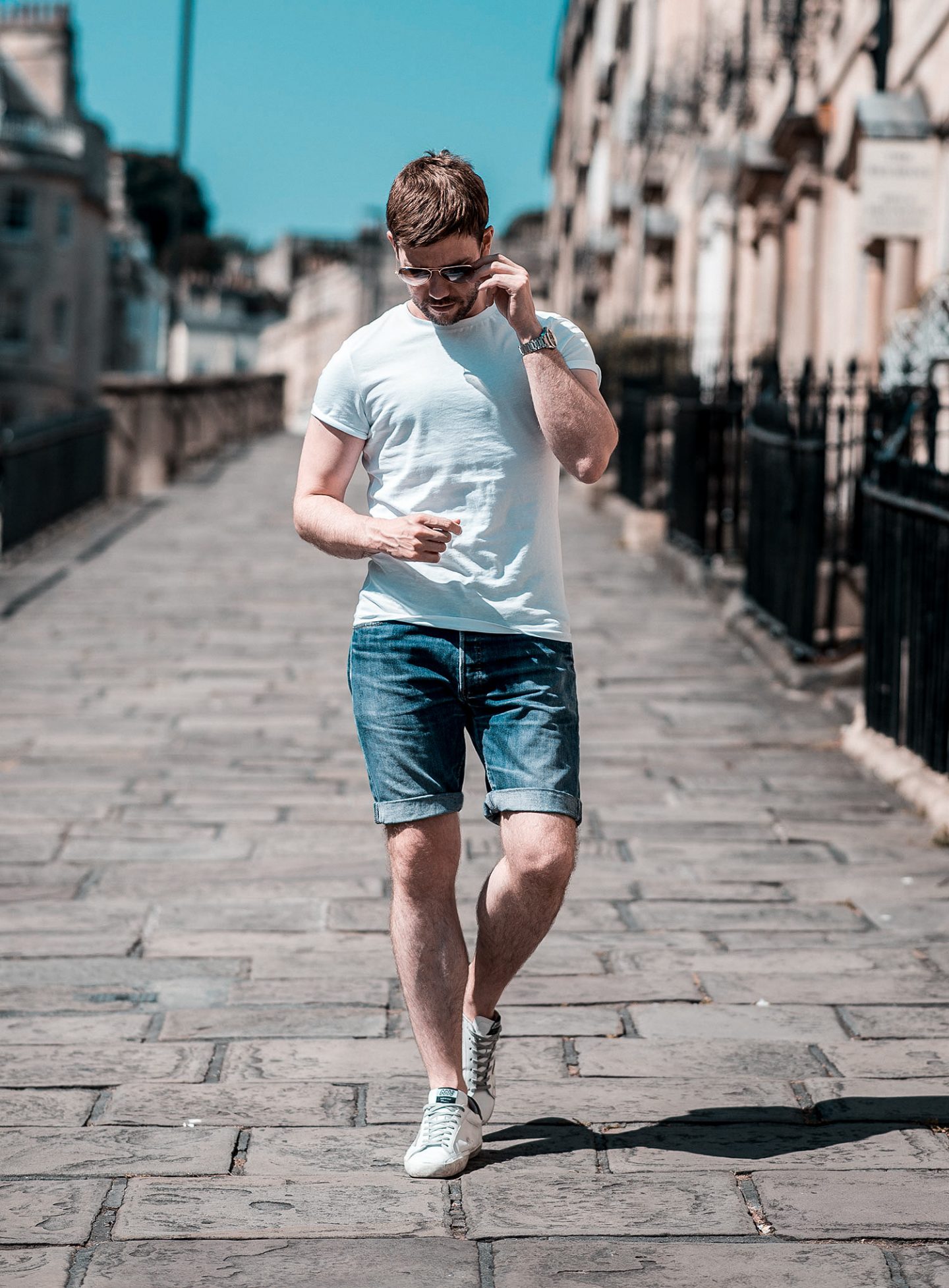 Summer Street Style Outfit With Denim Shorts - Your Average Guy