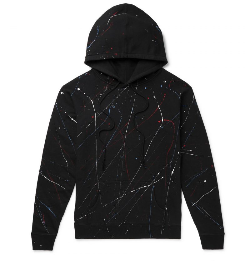 Saint Laurent Paint Splattered Hooded Sweatshirt - Your Average Guy