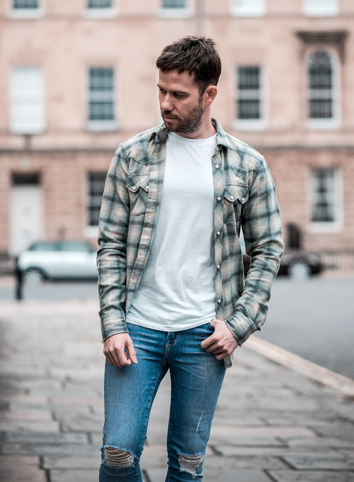 AllSaints Cowboy Check Shirt And Boots Outfit - Your Average Guy
