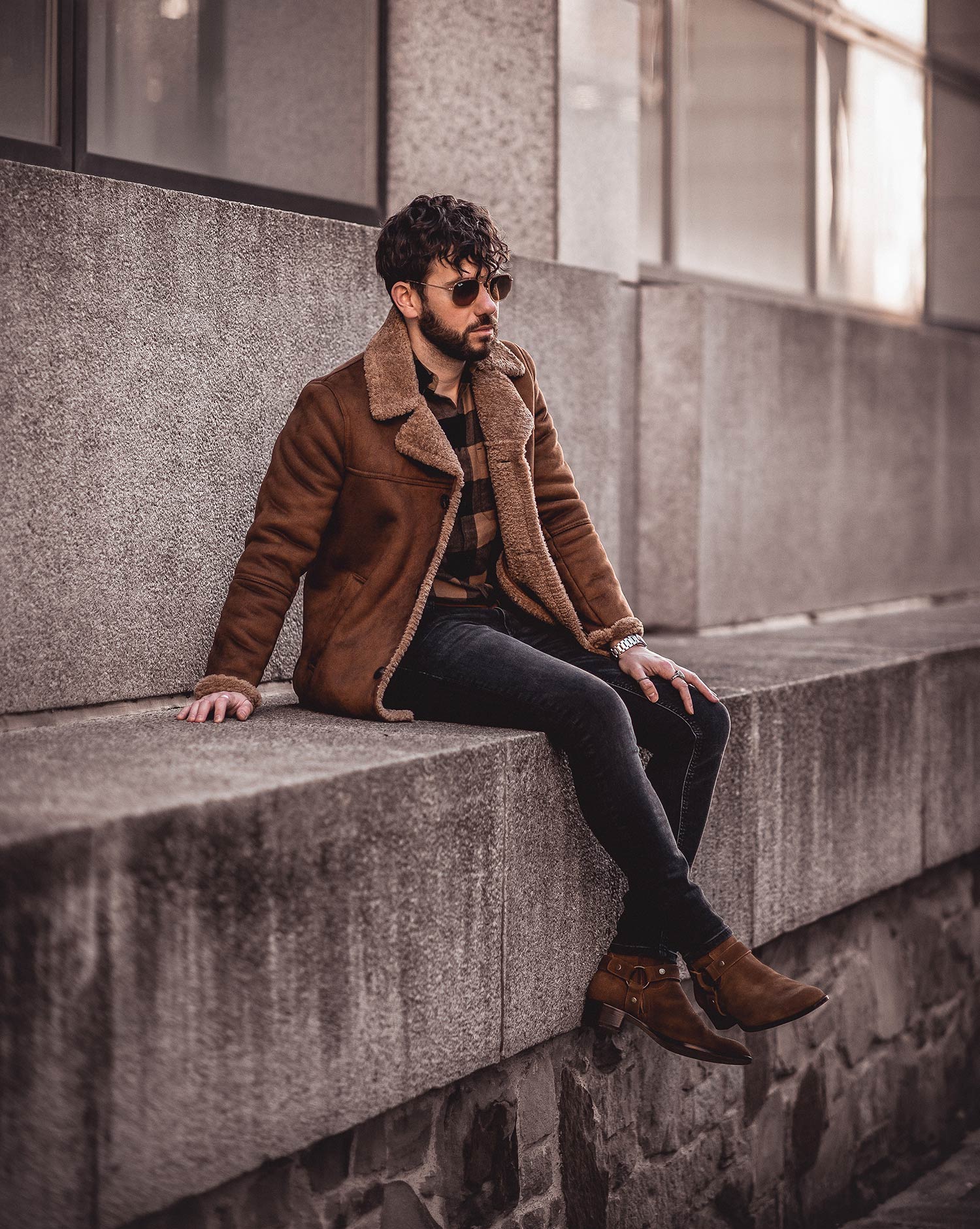 Brown And Black Vintage Style Outfit - Your Average Guy
